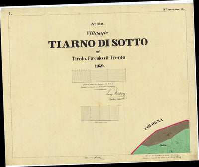 TIARNO DI SOTTO Mappa originale d'impianto del Catasto austro-ungarico. Scala 1:2880 Preview 1