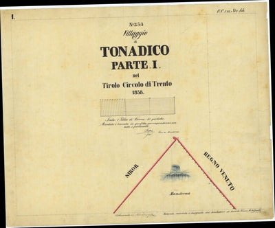 TONADICO PARTE 1 Mappa originale d'impianto del Catasto austro-ungarico. Scala 1:2880 Preview 1