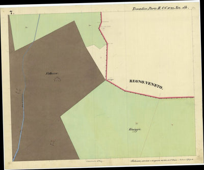 TONADICO PARTE 2 Mappa originale d'impianto del Catasto austro-ungarico. Scala 1:2880 Preview 2