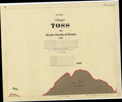 TOSS Mappa originale d'impianto del Catasto austro-ungarico. Scala 1:2880 Preview 1