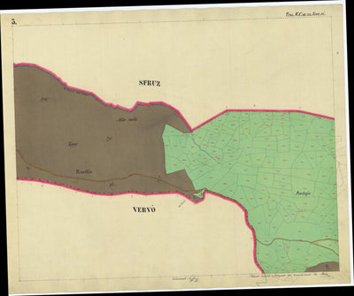 TRES Mappa originale d'impianto del Catasto austro-ungarico. Scala 1:2880 Preview 2