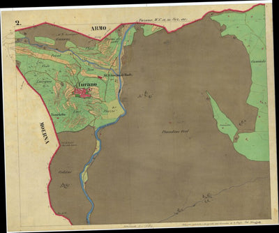 TURANO Mappa originale d'impianto del Catasto austro-ungarico. Scala 1:2880 Preview 2