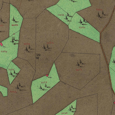 VALDA Mappa originale d'impianto del Catasto austro-ungarico. Scala 1:2880 Preview 3