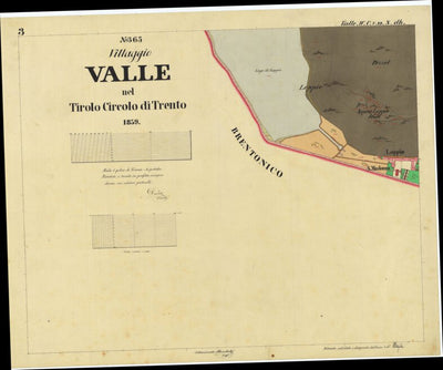 VALLE Mappa originale d'impianto del Catasto austro-ungarico. Scala 1:2880 Preview 1