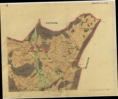 VALLE Mappa originale d'impianto del Catasto austro-ungarico. Scala 1:2880 Preview 3