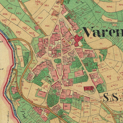 VARENA Mappa originale d'impianto del Catasto austro-ungarico. Scala 1:2880 Preview 3