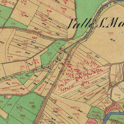 VATTARO Mappa originale d'impianto del Catasto austro-ungarico. Scala 1:2880 Preview 3