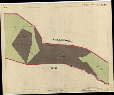 VERDESINA Mappa originale d'impianto del Catasto austro-ungarico. Scala 1:2880 Preview 2
