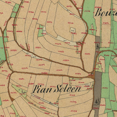 VERVÒ Mappa originale d'impianto del Catasto austro-ungarico. Scala 1:2880 Preview 3