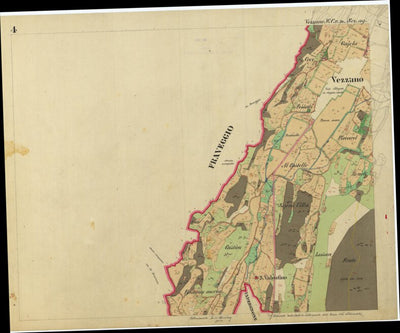 VEZZANO Mappa originale d'impianto del Catasto austro-ungarico. Scala 1:2880 Preview 2