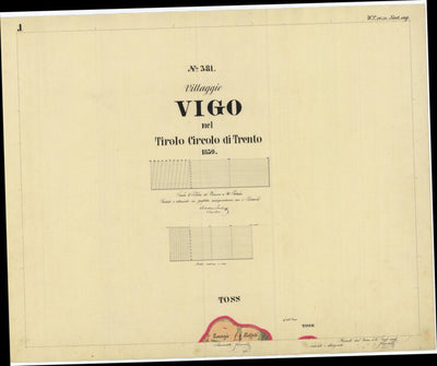 VIGO (ANAUNIA) Mappa originale d'impianto del Catasto austro-ungarico. Scala 1:2880 Preview 1