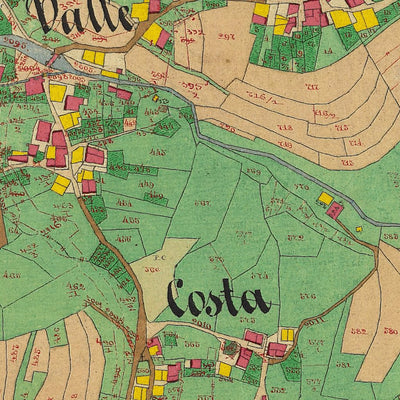 VIGO (FASSA) Mappa originale d'impianto del Catasto austro-ungarico. Scala 1:2880 Preview 3