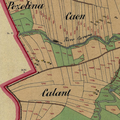 VIGO (LOMASO) Mappa originale d'impianto del Catasto austro-ungarico. Scala 1:2880 Preview 3