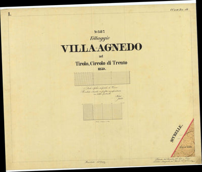 VILLA AGNEDO Mappa originale d'impianto del Catasto austro-ungarico. Scala 1:2880 Preview 1