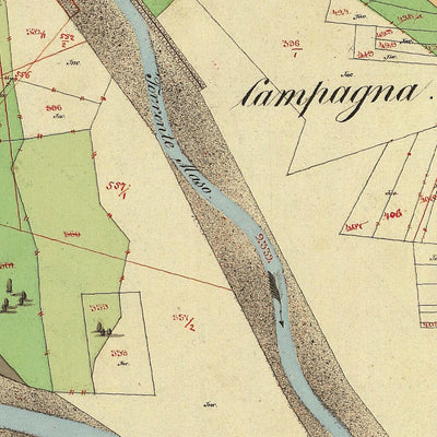VILLA AGNEDO Mappa originale d'impianto del Catasto austro-ungarico. Scala 1:2880 Preview 3