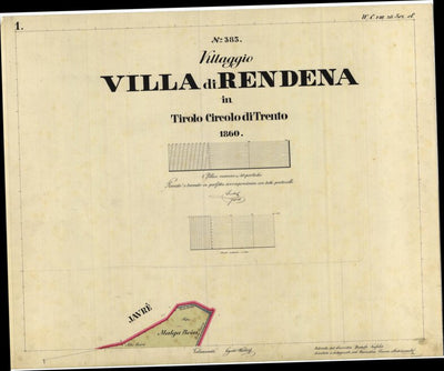 VILLA DI RENDENA Mappa originale d'impianto del Catasto austro-ungarico. Scala 1:2880 Preview 1