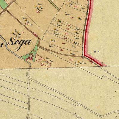 VILLA LAGARINA Mappa originale d'impianto del Catasto austro-ungarico. Scala 1:2880 Preview 2