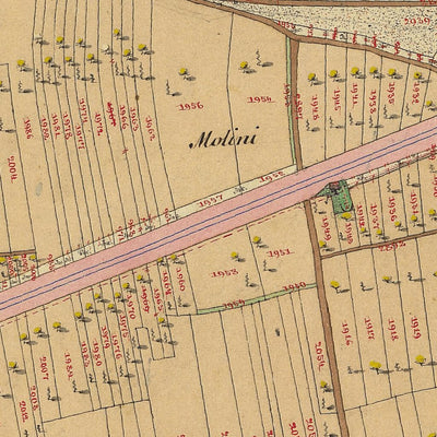 VOLANO Mappa originale d'impianto del Catasto austro-ungarico. Scala 1:2880 Preview 3