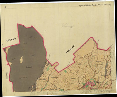 VIGOLO Mappa originale d'impianto del Catasto austro-ungarico. Scala 1:2880 Preview 2