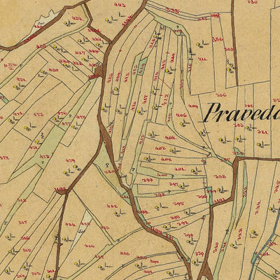 VIGOLO Mappa originale d'impianto del Catasto austro-ungarico. Scala 1:2880 Preview 3