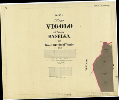 VALFLORIANA Mappa originale d'impianto del Catasto austro-ungarico. Scala 1:2880 Preview 1