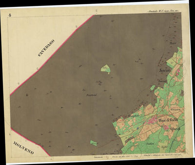 ANDALO Mappa originale d'impianto del Catasto austro-ungarico. Scala 1:2880 Preview 2