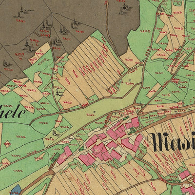 ANDALO Mappa originale d'impianto del Catasto austro-ungarico. Scala 1:2880 Preview 3