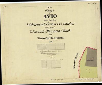 AVIO Mappa originale d'impianto del Catasto austro-ungarico Scala 1:2880 Preview 1