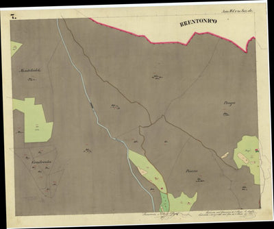 AVIO Mappa originale d'impianto del Catasto austro-ungarico Scala 1:2880 Preview 2