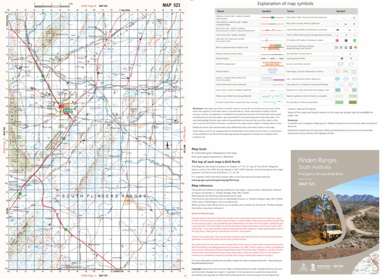 Flinders Ranges Map 523 by Mapland - Department for Environment and ...