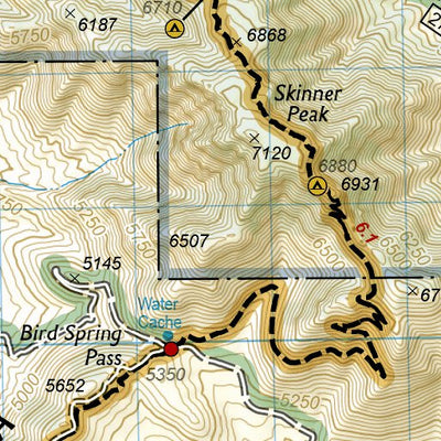 1010 PCT Scodie, Piute, and Tehachapi Mtns (map 02) Preview 2