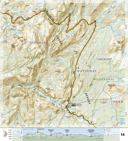 1008 PCT Sierra Nevada North (map 14) Preview 1