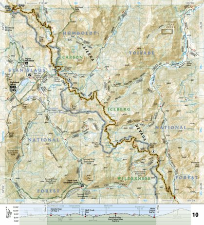1008 PCT Sierra Nevada North (map 10) Preview 1