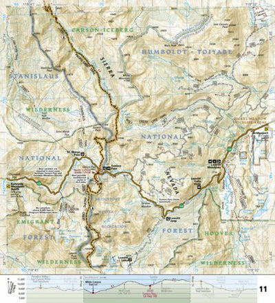 1008 PCT Sierra Nevada North (map 11) Preview 1