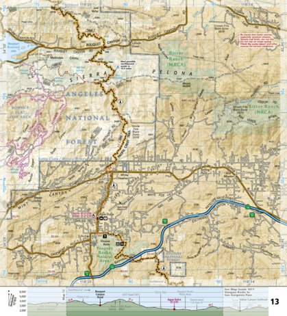 1010 PCT Scodie, Piute, and Tehachapi Mtns (map 13) Preview 1