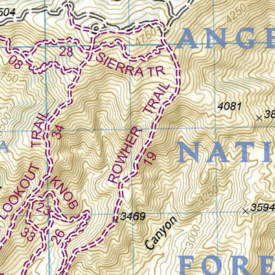 1010 PCT Scodie, Piute, and Tehachapi Mtns (map 13) Preview 3