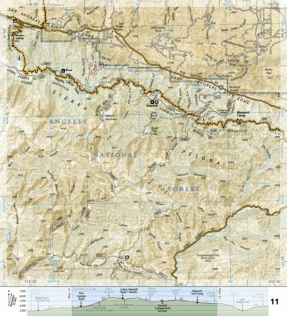 1010 PCT Scodie, Piute, and Tehachapi Mtns (map 11) Preview 1