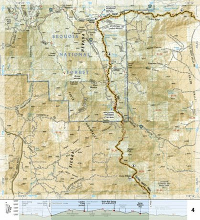 1010 PCT Scodie, Piute, and Tehachapi Mtns (map 04) Preview 1