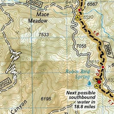 1010 PCT Scodie, Piute, and Tehachapi Mtns (map 04) Preview 2