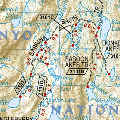 1009 PCT Sierra Nevada South (map 05) Preview 3