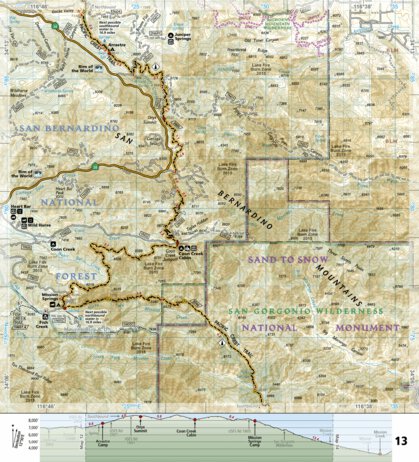 1011 PCT San Gabriel and Sand Dernardino Mtns (map 13) Preview 1