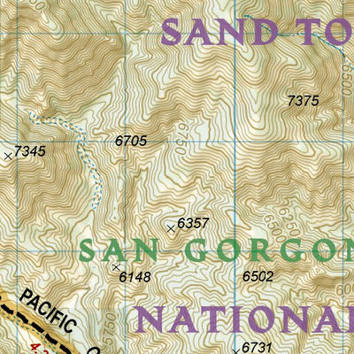 1011 PCT San Gabriel and Sand Dernardino Mtns (map 13) Preview 3
