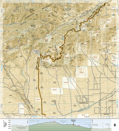 1010 PCT Scodie, Piute, and Tehachapi Mtns (map 08) Preview 1