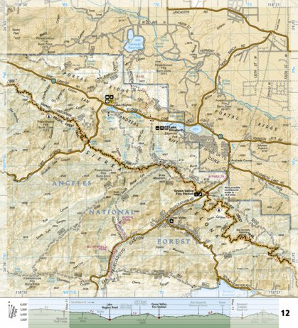1010 PCT Scodie, Piute, and Tehachapi Mtns (map 12) Preview 1