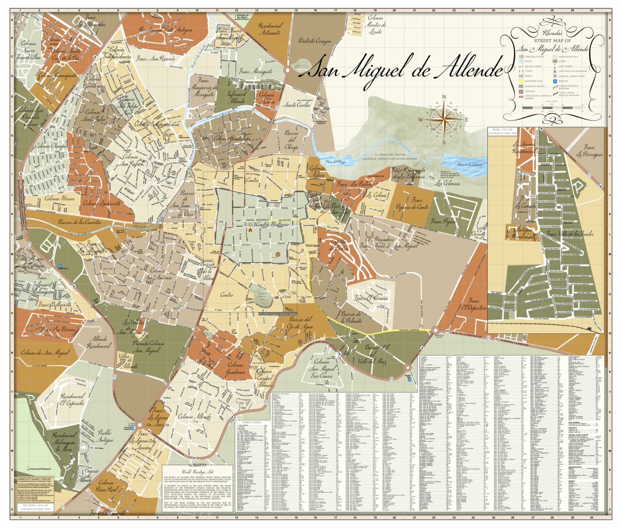 Rhonda's Street Map of San Miguel de Allende by Lerner Cartography