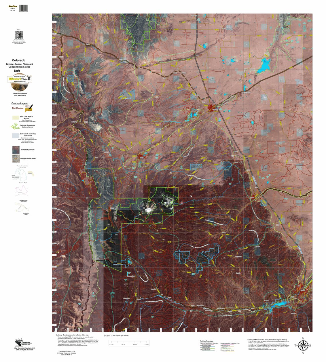 Colorado Unit 85 Turkey, Goose, and Pheasant Concentration Map by ...