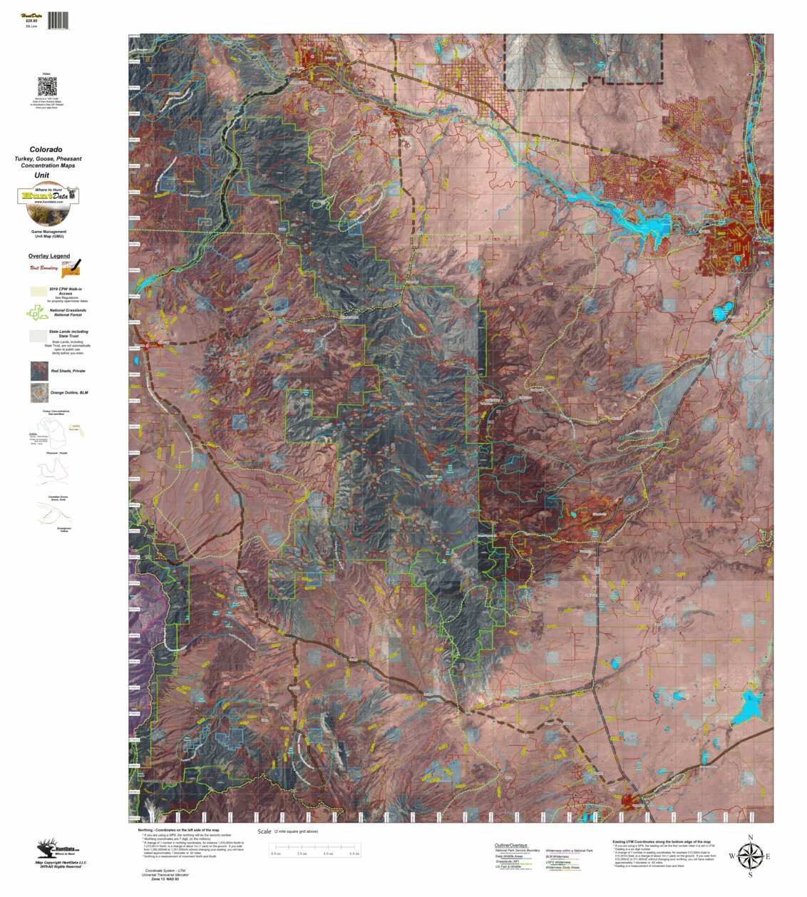 Colorado Unit 84 Turkey, Goose, and Pheasant Concentration Map by ...