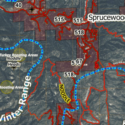 Colorado Unit 51 Turkey, Goose, and Pheasant Concentration Map Preview 2