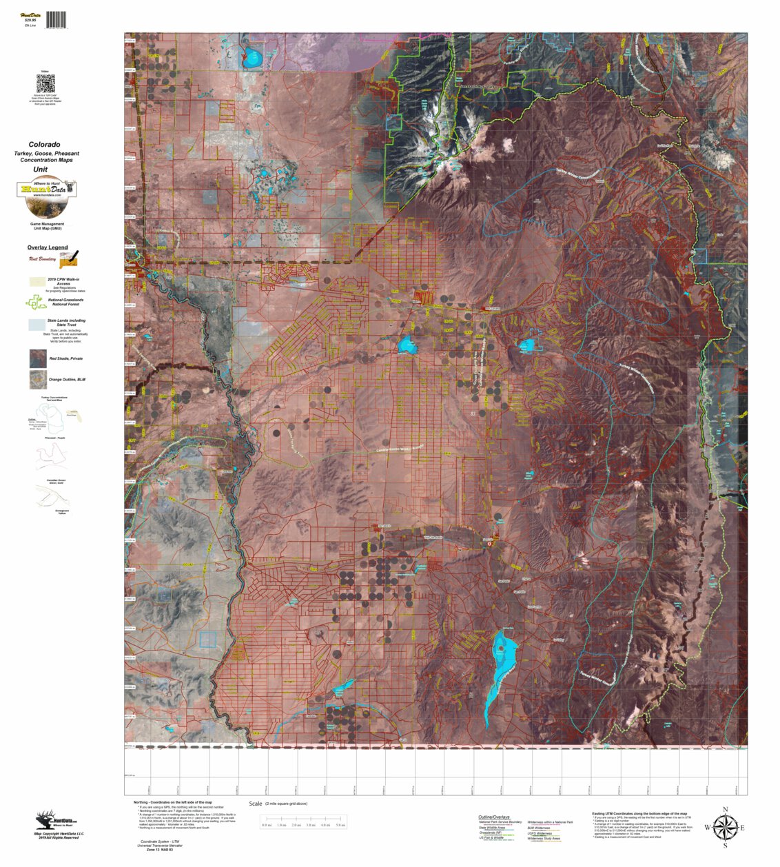 Colorado Unit 83 Turkey, Goose, and Pheasant Concentration Map by ...