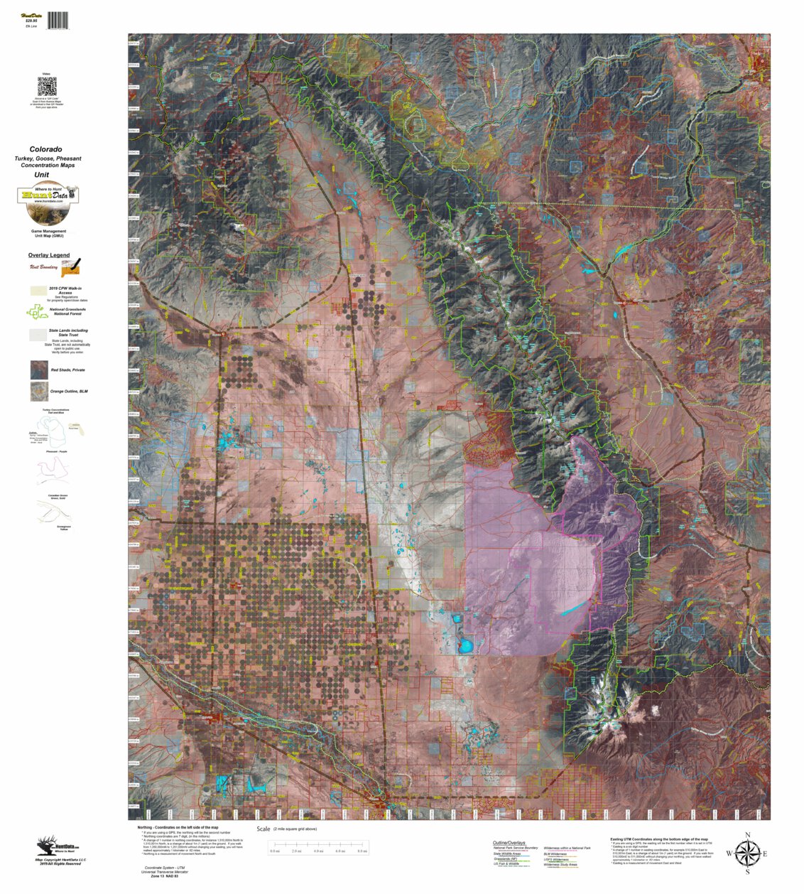 Colorado Unit 82 Turkey, Goose, and Pheasant Concentration Map by ...